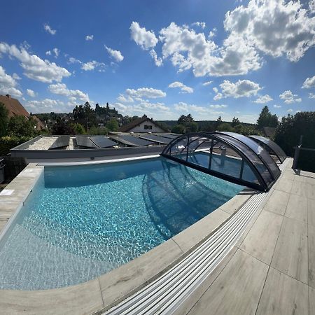 Ferienwohnung Schlossblick - 4 Sterne Sauna Pool Whirlpool Exklusiv برونفلس المظهر الخارجي الصورة